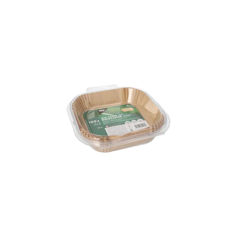 Backpapierzuschnitte für Heißluftfritteusen, 16 x 16 cm x 4,5 cm braun - Bild 3