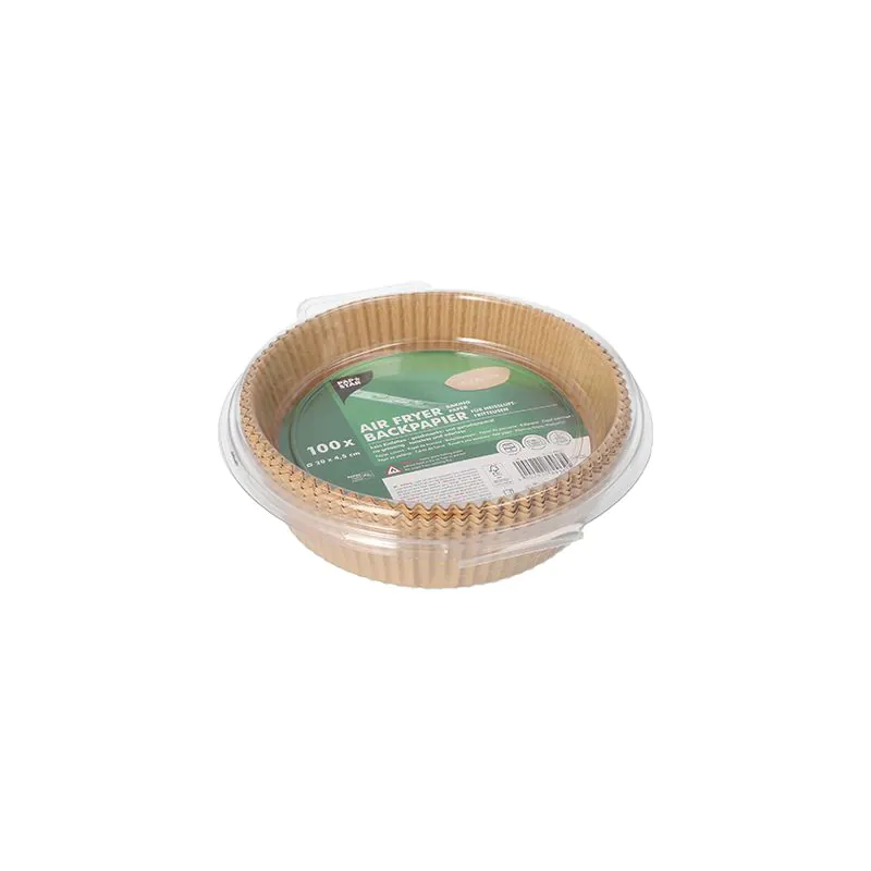 Backpapierzuschnitte für Heißluftfritteusen, Ø 20 cm · 4,5 cm braun  - Bild 3