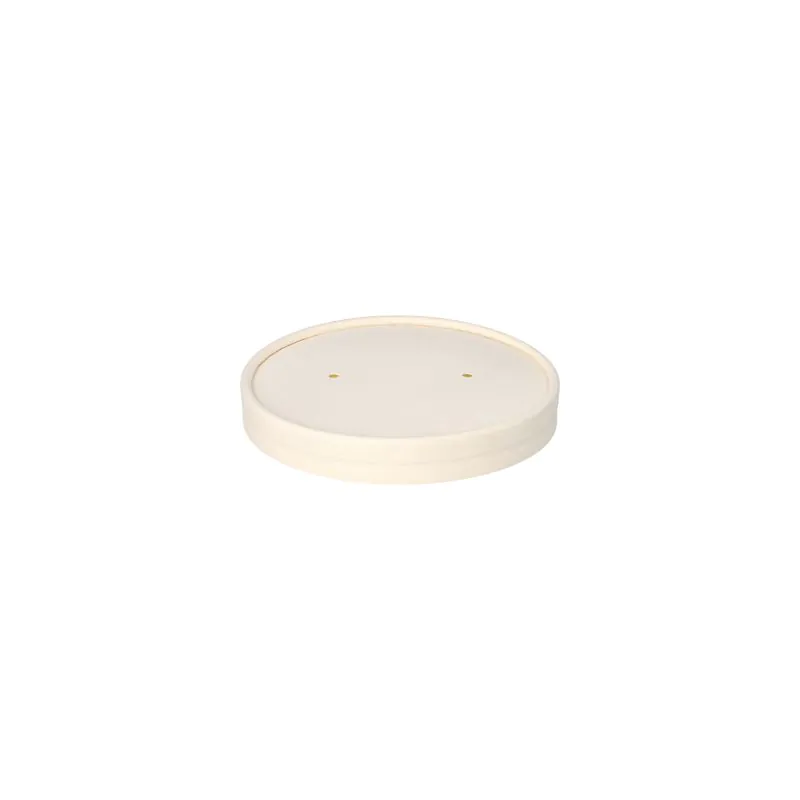 Deckel für Suppenbecher "To Go", Pappe rund Ø 11,8 cm weiss - Bild 1