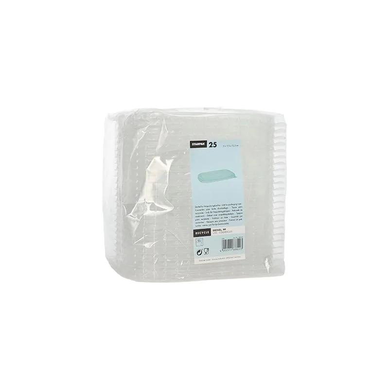 Deckel für Verpackungsbecher, PP, rechteckig 2 x 17,3 x 12,3 cm, transparent - Bild 2