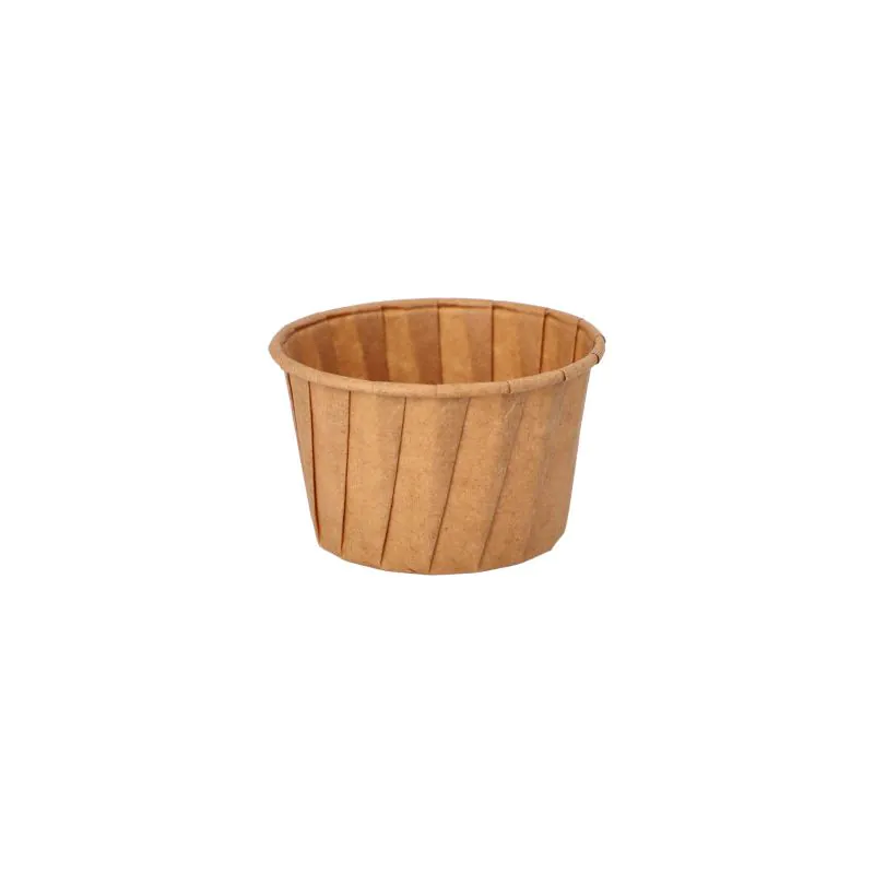 Dressingbecher aus Papier "pure" 90 ml Ø 6,6 cm · 4,2 cm braun - Bild 1
