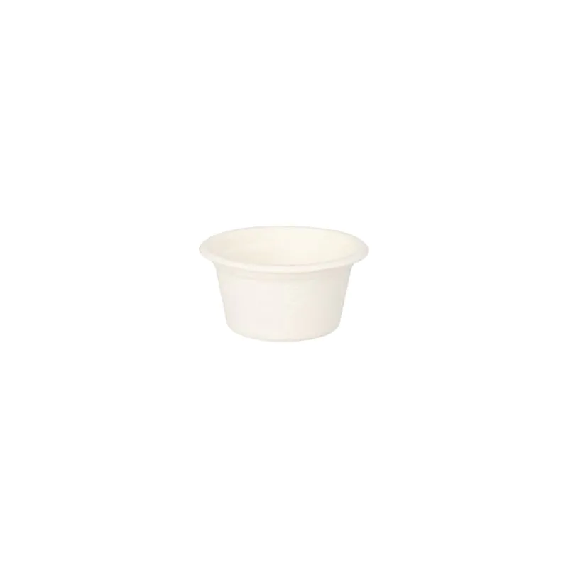 Dressingschalen aus Zuckerrohr "pure" 60 ml Ø 6 cm · 3 cm weiss - Bild 1 Dressingschalen aus Zuckerrohr "pure" 60 ml Ø 6 cm · 3 cm weiss - Bild 1