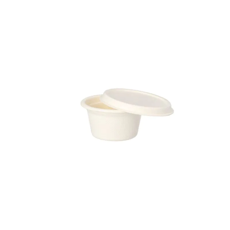 Dressingschalen aus Zuckerrohr "pure" 60 ml Ø 6 cm · 3 cm weiss - Bild 3