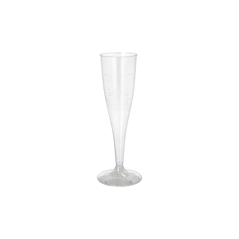 Einweg-Sektgläser, PS 0,1 l Ø 5,1 cm · 17 cm glasklar einteilig - Bild 1