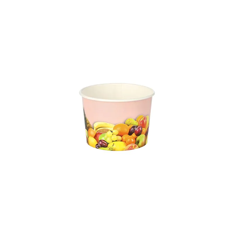 Eisbecher To Go, Pappe rund 150 ml Ø 7,7 cm · 5,5 cm "Früchte" - Bild 1 Eisbecher To Go, Pappe rund 150 ml Ø 7,7 cm · 5,5 cm "Früchte" - Bild 1