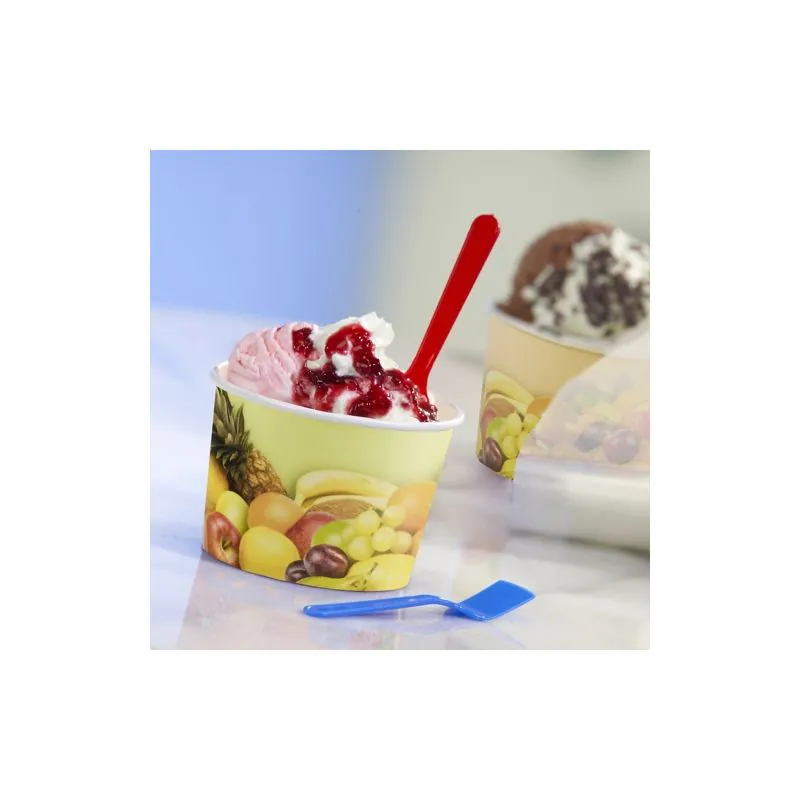 Eisbecher To Go, Pappe rund 150 ml Ø 7,7 cm · 5,5 cm "Früchte" - Bild 2