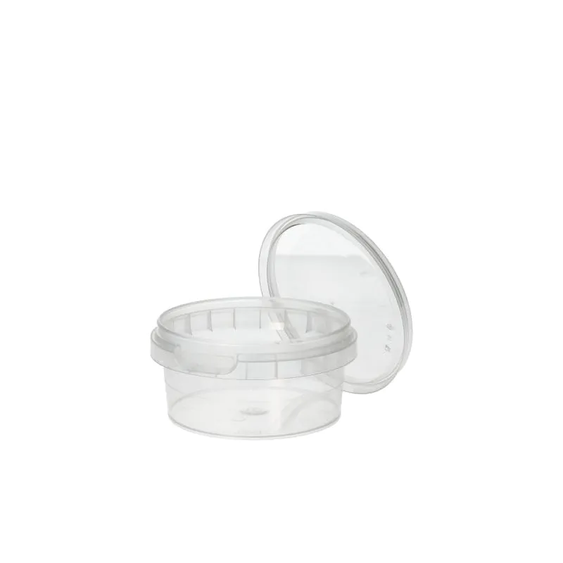 Feinkostbecher, PP rund 180 ml Ø 9,5 cm · 4,5 cm transparent mit Originalitätsverschluss - Bild 1