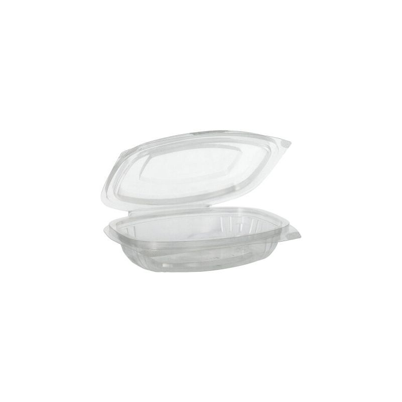 Feinkostbecher - Salatschalen To Go mit Klappdeckeln, PLA "pure" 250 ml 3,1 cm x 16,1 cm x 13,2 cm glasklar - Bild 1 Feinkostbecher - Salatschalen To Go mit Klappdeckeln, PLA "pure" 250 ml 3,1 cm x 16,1 cm x 13,2 cm glasklar - Bild 1