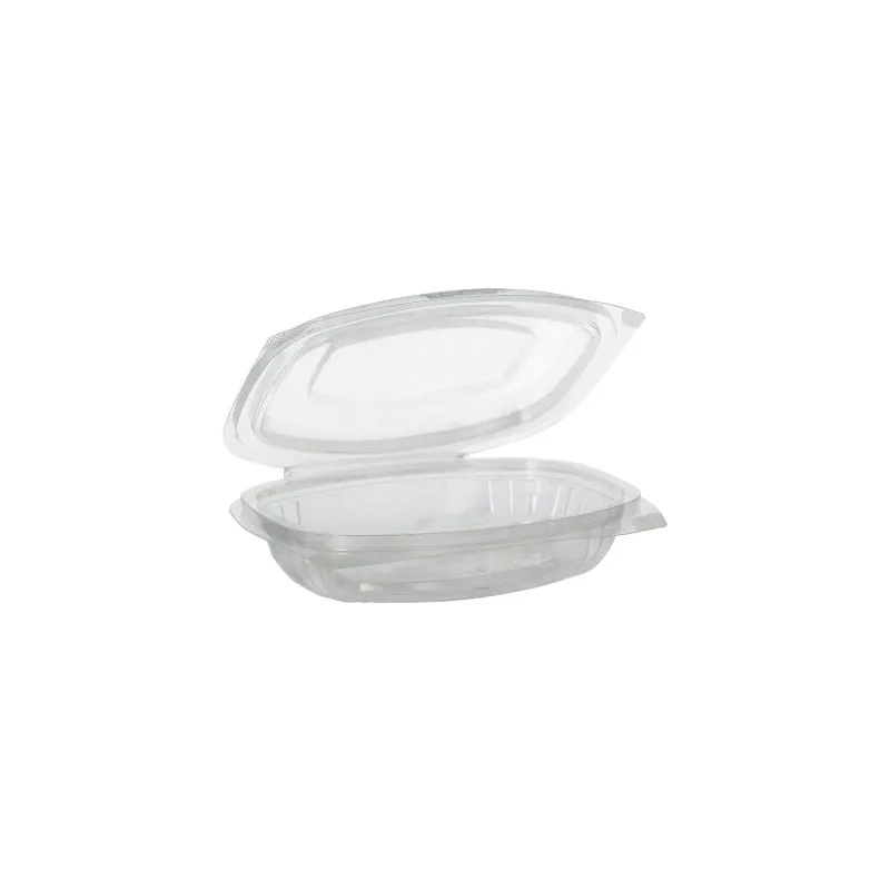 Feinkostbecher - Salatschalen To Go mit Klappdeckeln, PLA "pure" 250 ml 3,1 cm x 16,1 cm x 13,2 cm glasklar - Bild 1 Feinkostbecher - Salatschalen To Go mit Klappdeckeln, PLA "pure" 250 ml 3,1 cm x 16,1 cm x 13,2 cm glasklar - Bild 1