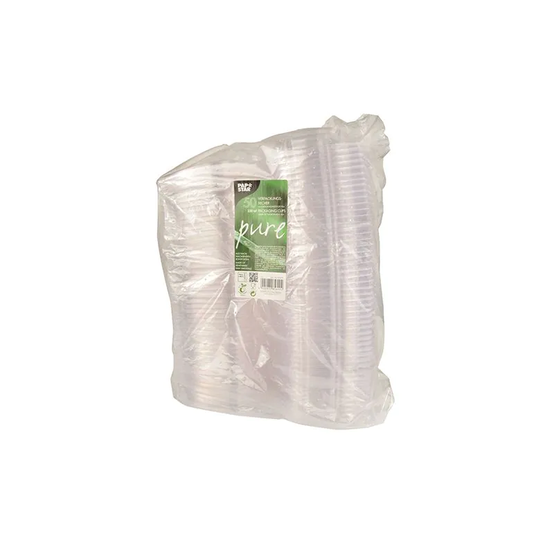 Feinkostbecher - Salatschalen To Go mit Klappdeckeln, PLA "pure" 250 ml 3,1 cm x 16,1 cm x 13,2 cm glasklar - Bild 2