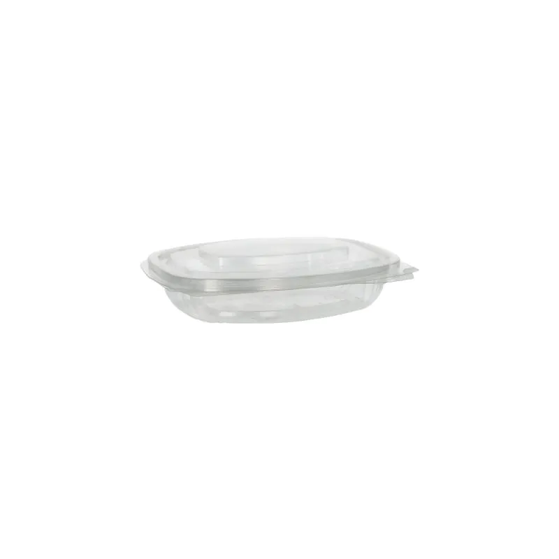 Feinkostbecher - Salatschalen To Go mit Klappdeckeln, PLA "pure" 250 ml 3,1 cm x 16,1 cm x 13,2 cm glasklar - Bild 3