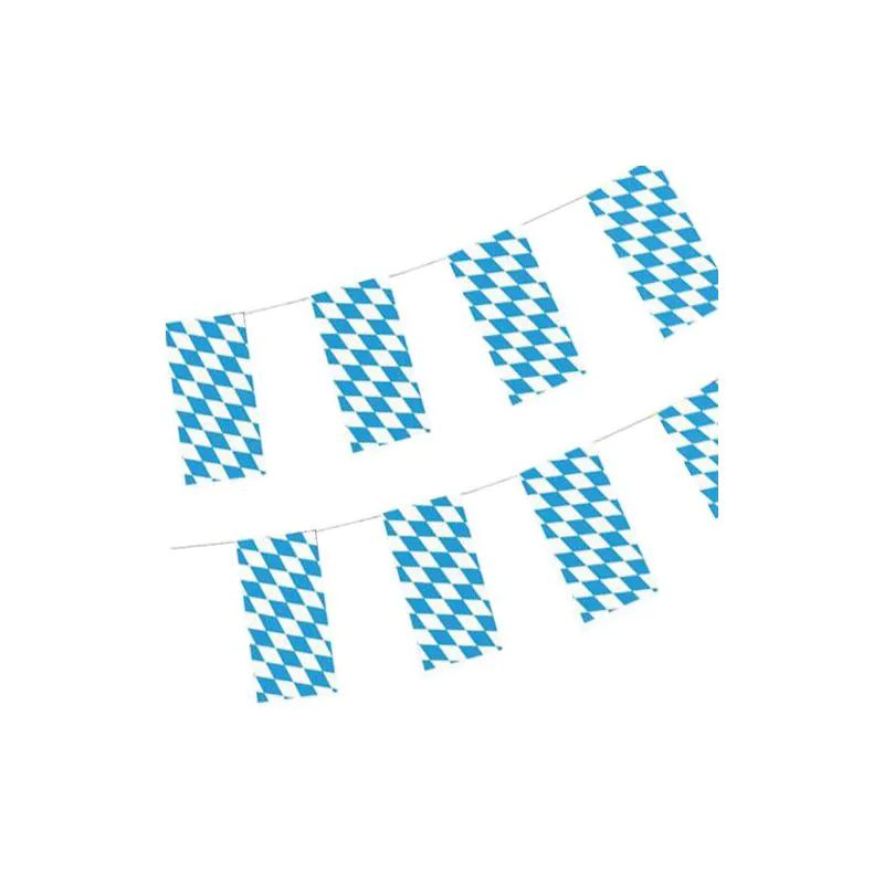 Flaggenkette aus Papier 10 m "Bayrisch Blau" schwer entflammbar - Bild 1 Flaggenkette aus Papier 10 m "Bayrisch Blau" schwer entflammbar - Bild 1