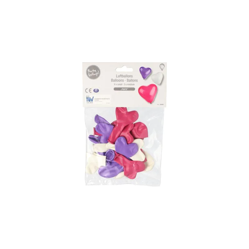 Herzluftballons, klein + mittel, farbig sortiert "Heart" - Bild 2