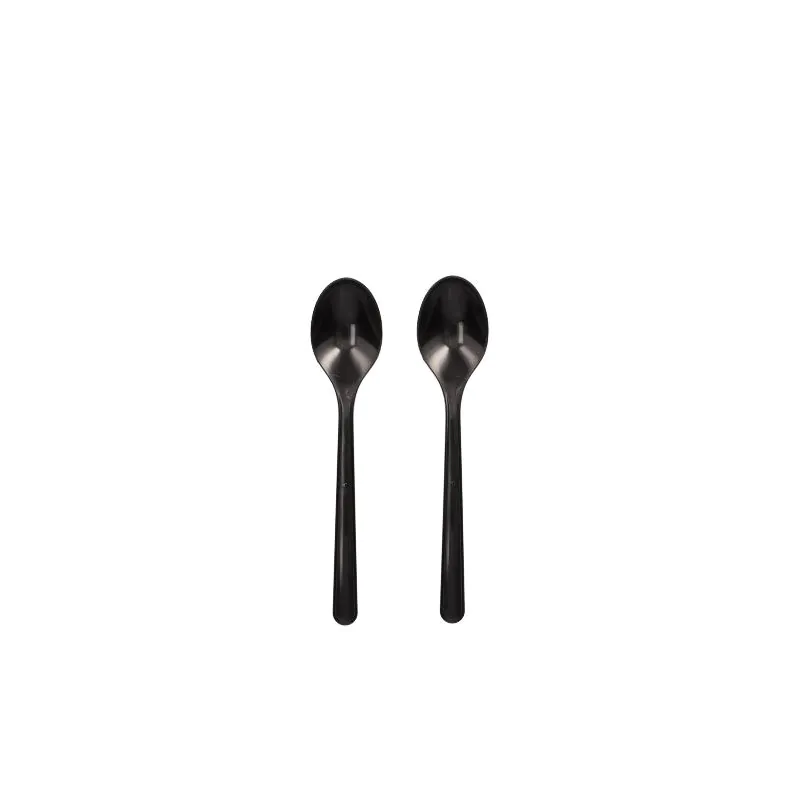 Kaffeelöffel (Mehrweg), Bio-PP, 13 cm, schwarz, extra stabil - Bild 1 Kaffeelöffel (Mehrweg), Bio-PP, 13 cm, schwarz, extra stabil - Bild 1