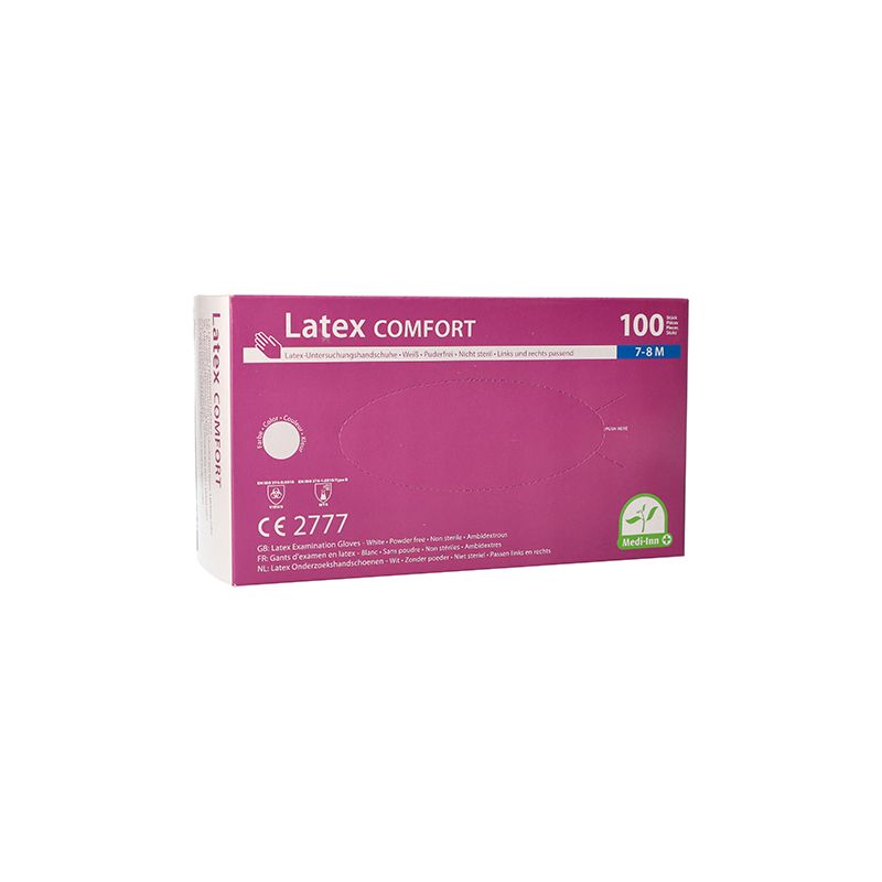 Latexhandschuhe, puderfrei, natur, Größe M, "Medi-Inn®", "Comfort" - Bild 1