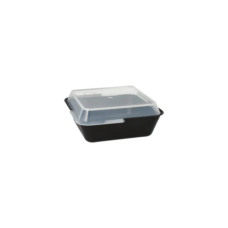 Mehrweg-Foodboxen eckig, 15,6 x 15,6 x 4,7 cm schwarz - Bild 3