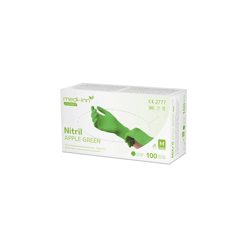 "Medi-Inn® Classic" Handschuhe, Nitril puderfrei apfelgrün "Nitril Apple Green" Größe M - Bild 3