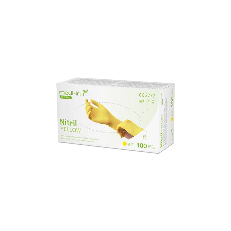 "Medi-Inn® Classic" Handschuhe, Nitril puderfrei gelb "Nitril Yellow" Größe S - Bild 1 "Medi-Inn® Classic" Handschuhe, Nitril puderfrei gelb "Nitril Yellow" Größe S - Bild 1