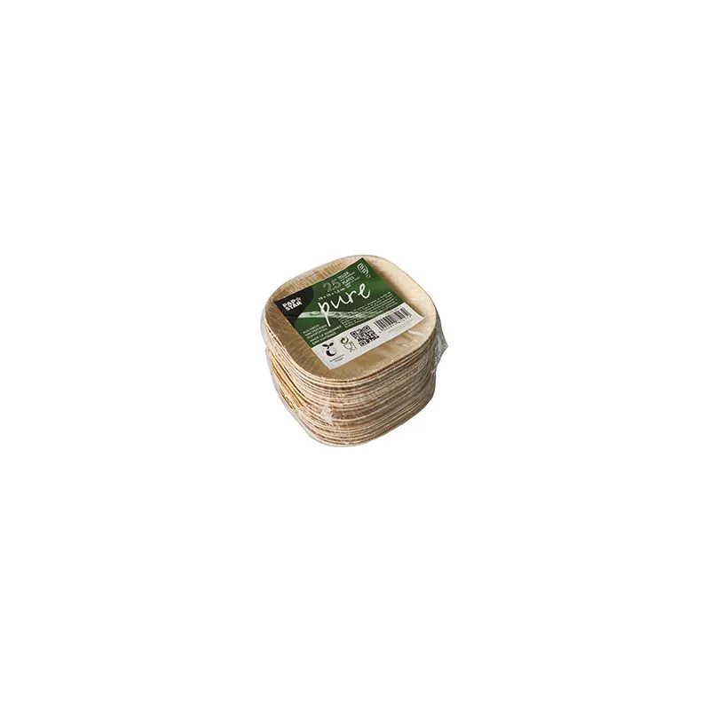 Palmblatt Teller, eckig "pure", 10 x 10 cm - Bild 2