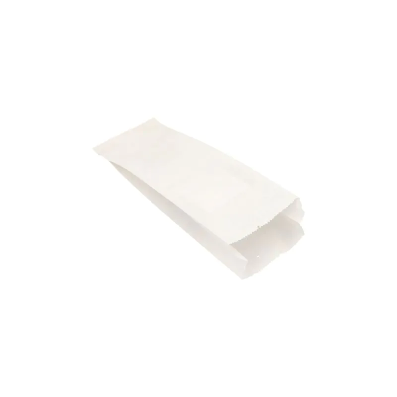 Papierfaltenbeutel, Cellulose, gefädelt 35 x 13 x 7 cm weiss Füllinhalt 2 kg - Bild 1