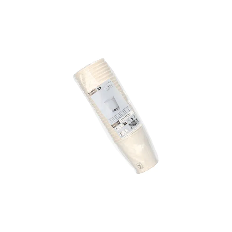 Pappbecher 0,2 l, Ø 8 cm · 9,1 cm weiß, einzeln gehüllt - Bild 2