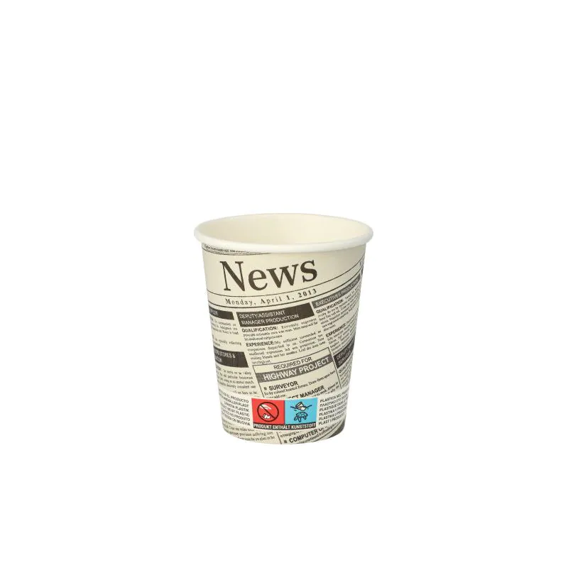 Pappbecher "To Go" 0,2 l Ø 8 cm · 9,2 cm "Newsprint" - Bild 1