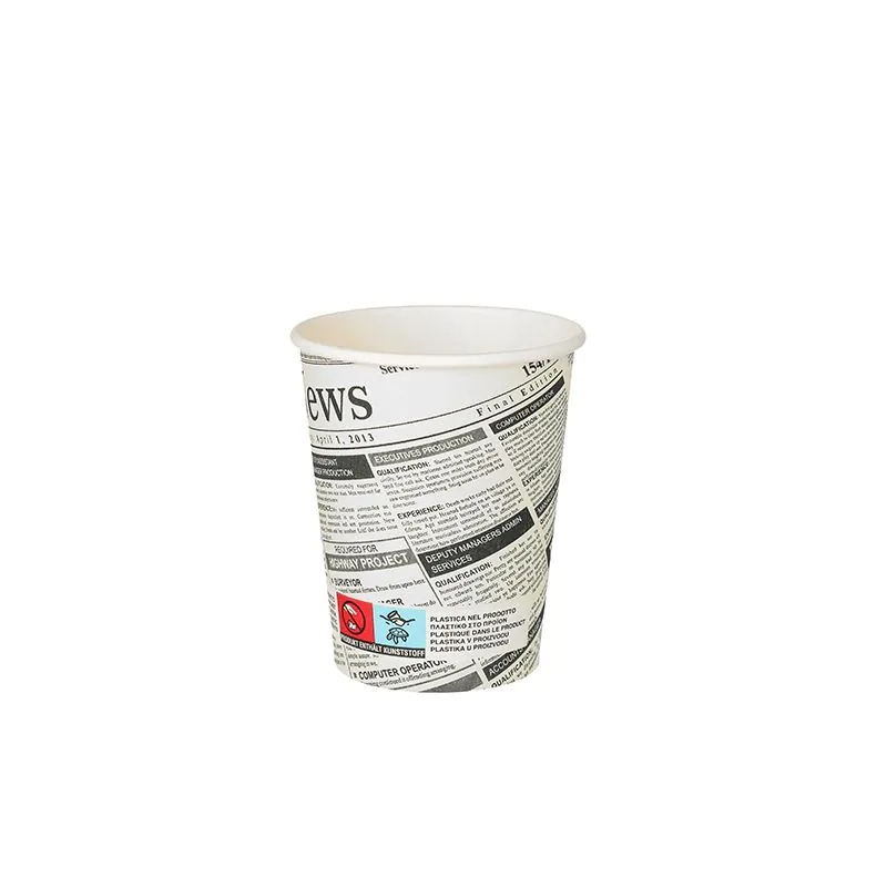 Pappbecher "To Go" 0,2 l Ø 8 cm · 9,2 cm "Newsprint" - Bild 4