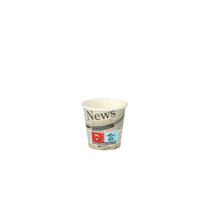 Pappbecher "To Go" 5 cl "Newsprint" - Bild 1 Pappbecher "To Go" 5 cl "Newsprint" - Bild 1