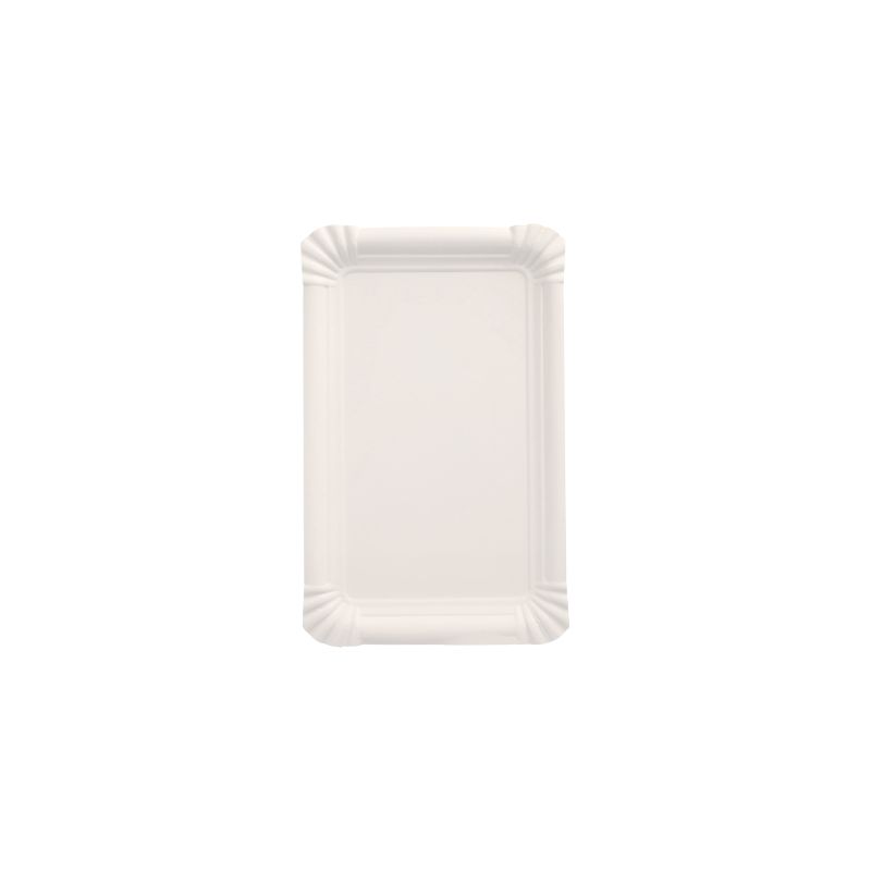 Pappteller eckig 13 x 20 cm weiss - Bild 1