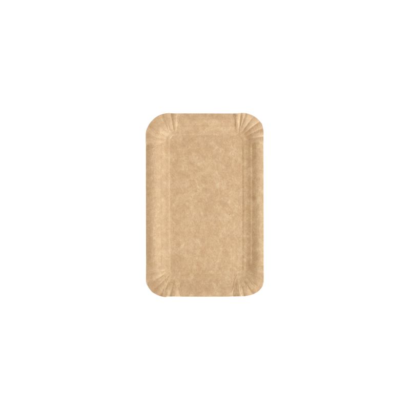 Pappteller eckig "pure" 10 x 16 cm braun - Bild 1 Pappteller eckig "pure" 10 x 16 cm braun - Bild 1