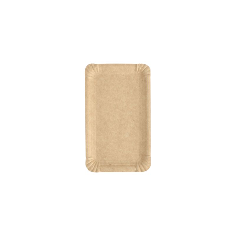 Pappteller eckig "pure" 11 x 17,5 cm braun - Bild 1 Pappteller eckig "pure" 11 x 17,5 cm braun - Bild 1