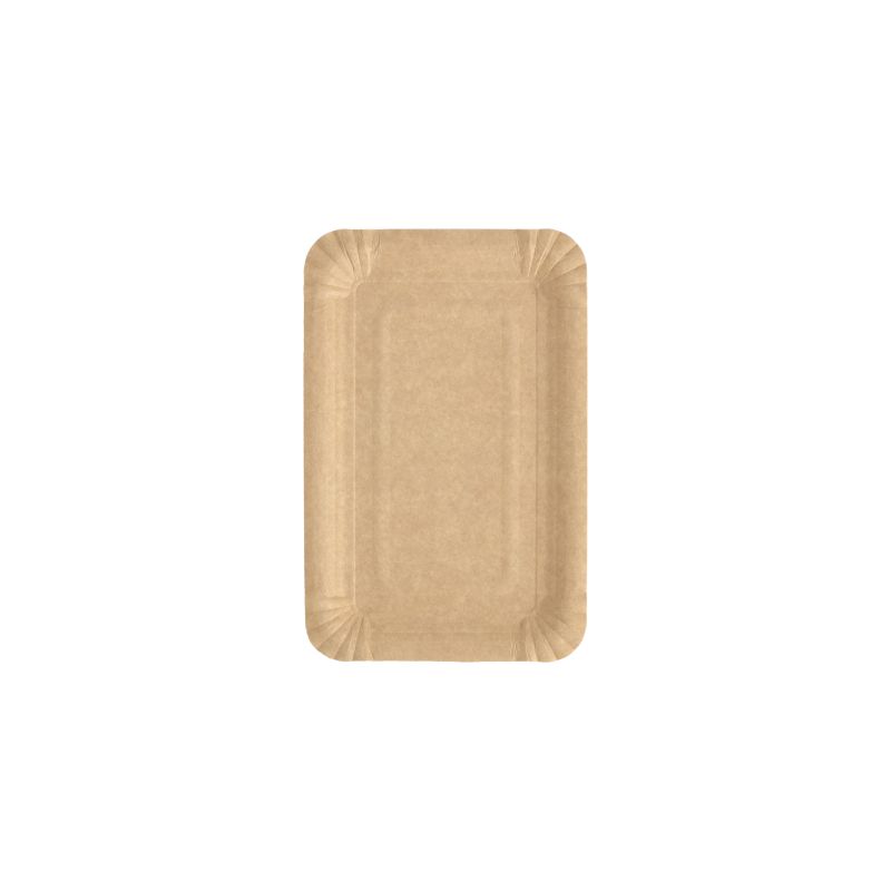 Pappteller eckig "pure" 13 x 20 cm braun - Bild 1 Pappteller eckig "pure" 13 x 20 cm braun - Bild 1