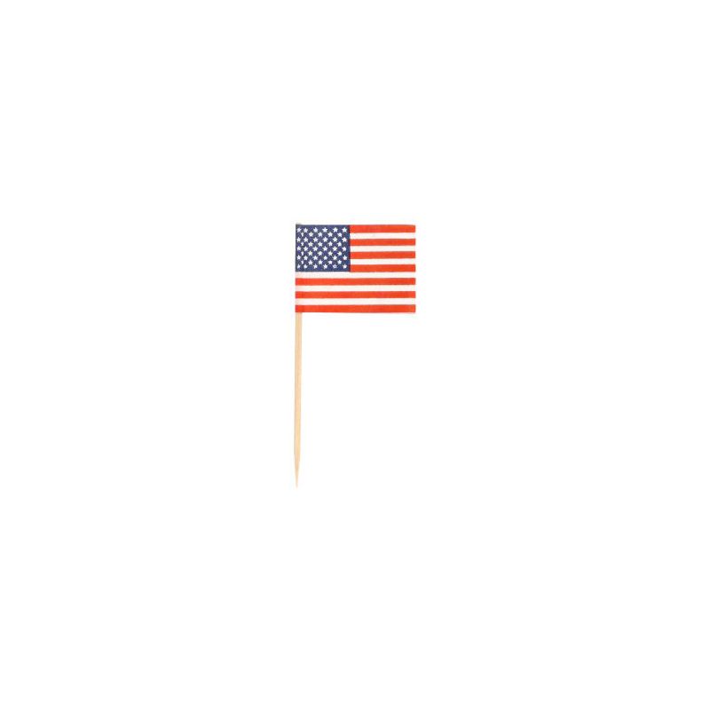 Partypicker, Flaggen 8 cm "Amerika" - Bild 1 Partypicker, Flaggen 8 cm "Amerika" - Bild 1