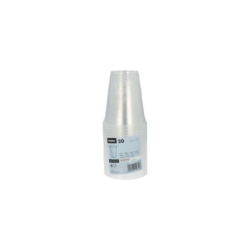 Plastikbecher (PP), 0,3 l Ø 9,5 cm · 11,1 cm transparent mit Schaumrand - Bild 2
