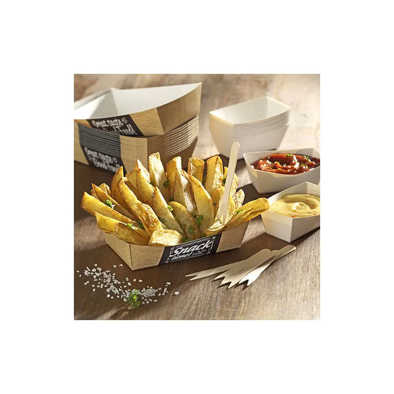 Saucentrays, Pappe "pure" 4,5 x 8 cm weiss "Good Food" - Bild 2