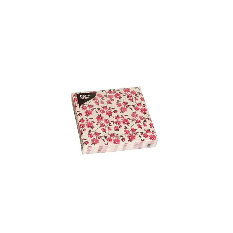 Servietten, fuchsia 3-lagig 1/4-Falz 25 x 25 cm "Milleflora" - Bild 2