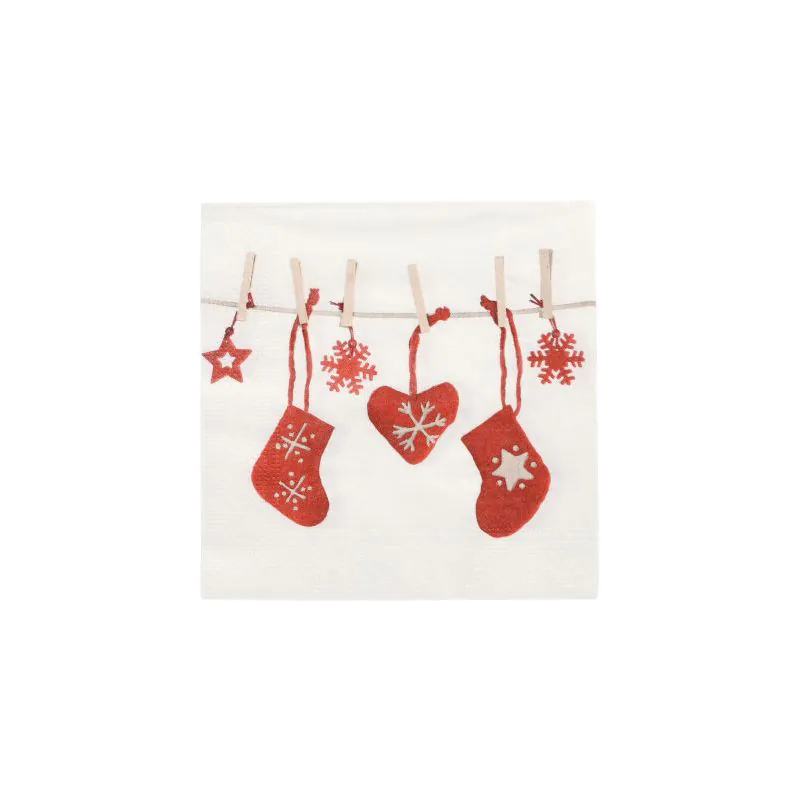 Servietten, 3-lagig 1/4-Falz 33 x 33 cm "Chaussettes" - Bild 1 Servietten, 3-lagig 1/4-Falz 33 x 33 cm "Chaussettes" - Bild 1