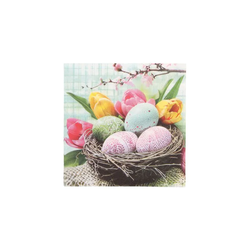 Servietten, 3-lagig 1/4-Falz 33 x 33 cm "Easter Basket" - Bild 1 Servietten, 3-lagig 1/4-Falz 33 x 33 cm "Easter Basket" - Bild 1
