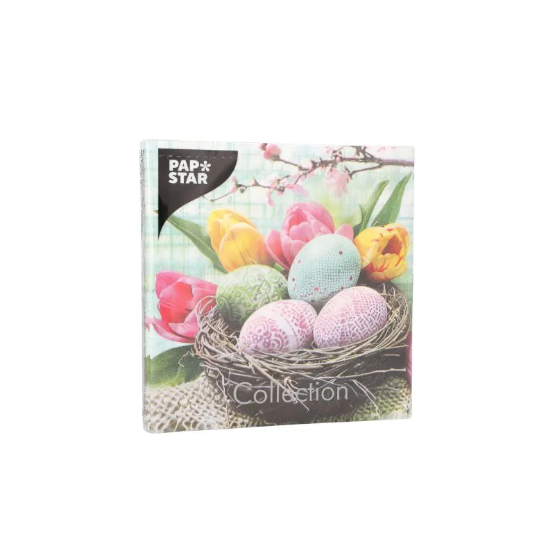 Servietten, 3-lagig 1/4-Falz 33 x 33 cm "Easter Basket" - Bild 2