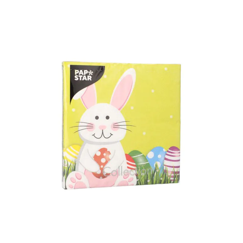Servietten, 3-lagig 1/4-Falz 33 x 33 cm "Easter Bunny" - Bild 2