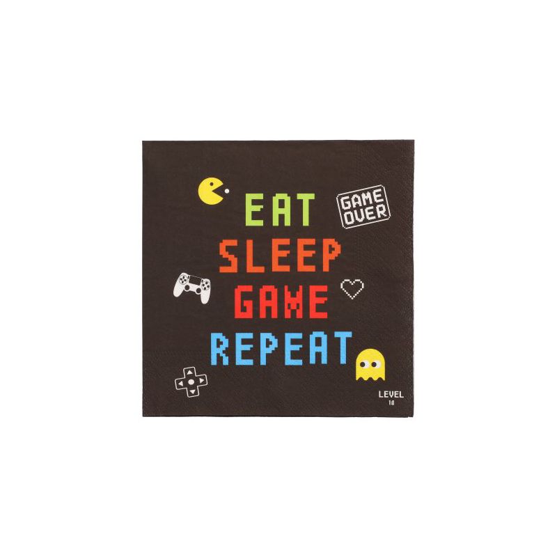 Servietten, 3-lagig 1/4-Falz 33 x 33 cm "Gamer" - Bild 1 Servietten, 3-lagig 1/4-Falz 33 x 33 cm "Gamer" - Bild 1