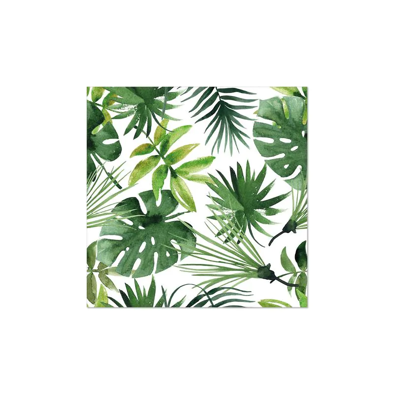 Servietten, 3-lagig 1/4-Falz 33 x 33 cm "Monstera" - Bild 1