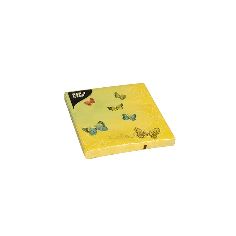 Servietten, 3-lagig 1/4-Falz 33 x 33 cm "Papillons" - Bild 3