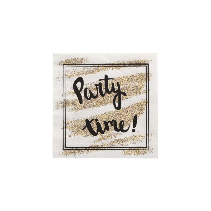 Servietten, 3-lagig 1/4-Falz 33 x 33 cm "Party Time" - Bild 1 Servietten, 3-lagig 1/4-Falz 33 x 33 cm "Party Time" - Bild 1