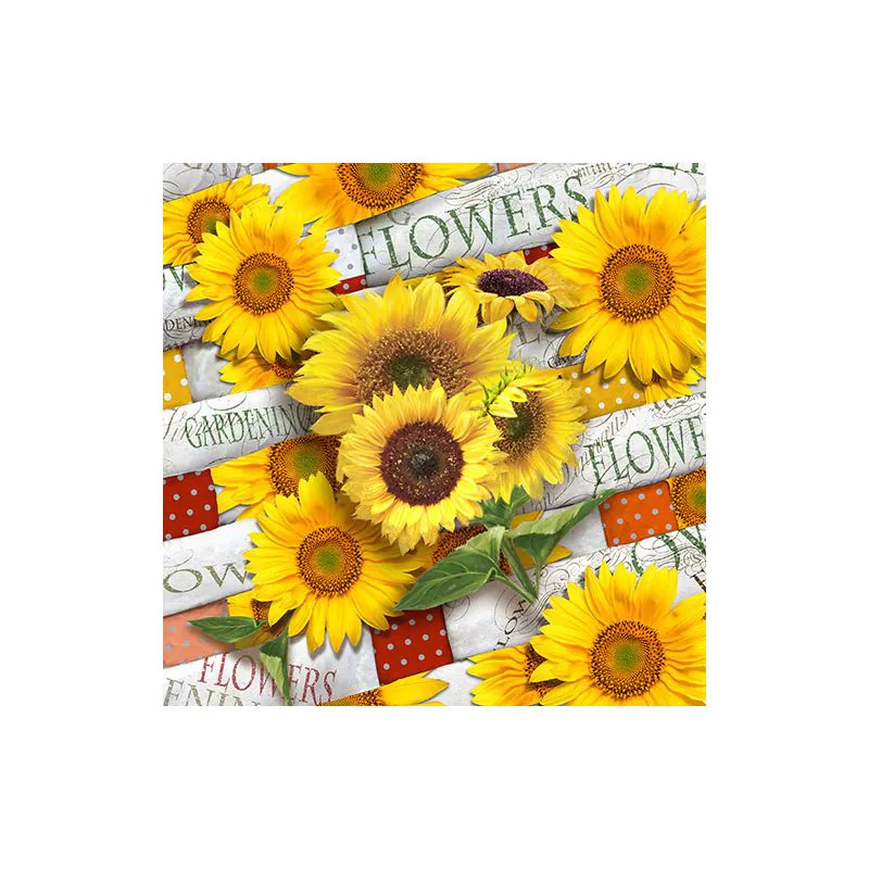 Servietten, 3-lagig 1/4-Falz 33 x 33 cm "Sunflower Field" - Bild 1 Servietten, 3-lagig 1/4-Falz 33 x 33 cm "Sunflower Field" - Bild 1
