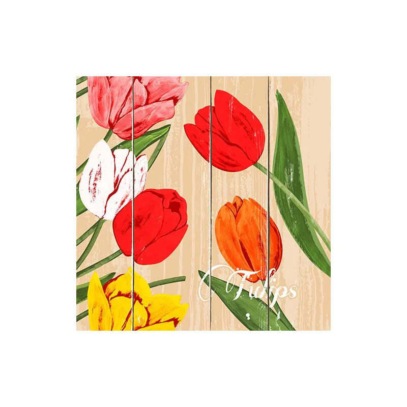 Servietten, 3-lagig 1/4-Falz 40 x 40 cm "Blooming Tulips" - Bild 1 Servietten, 3-lagig 1/4-Falz 40 x 40 cm "Blooming Tulips" - Bild 1