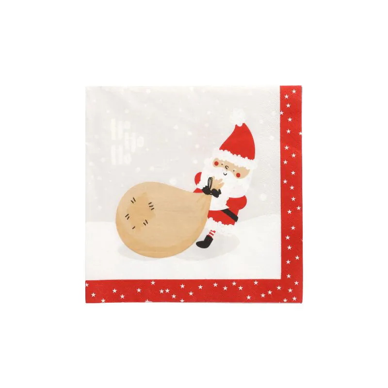 Servietten, 3-lagig 1/4-Falz 40 x 40 cm "Lutins de Noel" - Bild 1 Servietten, 3-lagig 1/4-Falz 40 x 40 cm "Lutins de Noel" - Bild 1