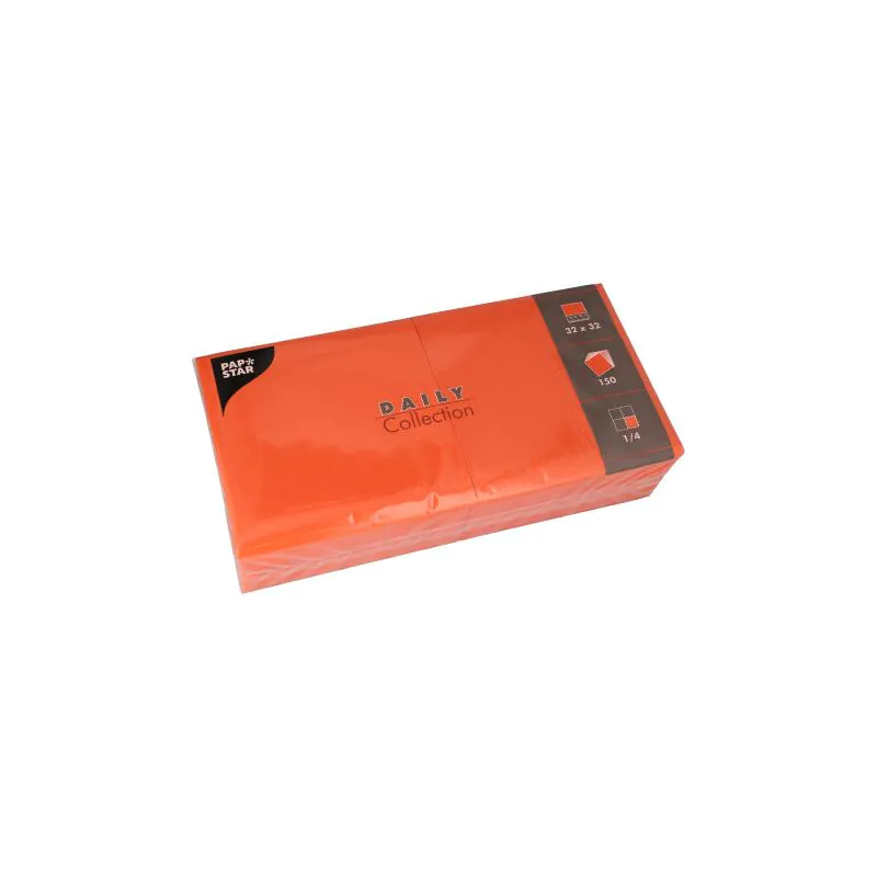 Servietten "DAILY Collection" 1/4-Falz 32 x 32 cm nektarine - Bild 1