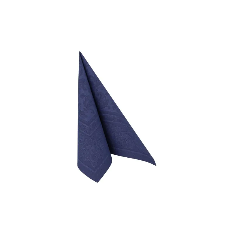 Servietten, "ROYAL Collection" 1/4-Falz 40 x 40 cm dunkelblau "Ornaments" - Bild 2
