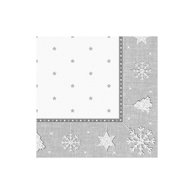 Servietten "ROYAL Collection" 1/4-Falz 40 x 40 cm silber "X-Mas" - Bild 1 Servietten "ROYAL Collection" 1/4-Falz 40 x 40 cm silber "X-Mas" - Bild 1